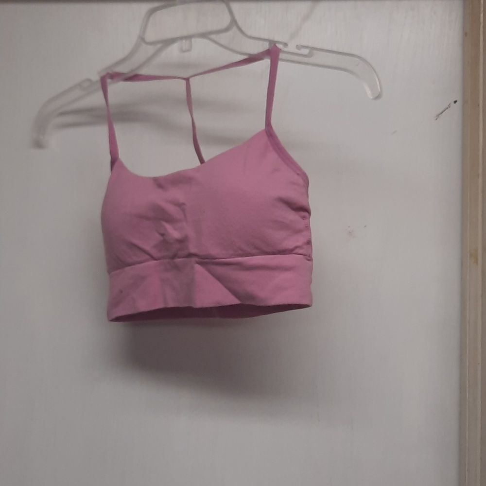 Pink sport bra